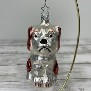 INGE GLAS ST BERNARD CHRISTMAS GLASS ORNAMENT